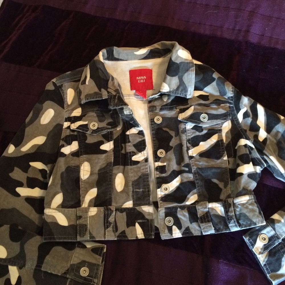 Crop corduroy jacket
